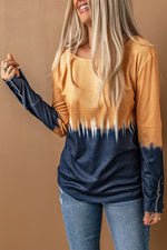 Hailey Contrast Boat Neck Long Sleeve Top