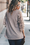 STEVIE BELL SLEEVE TOP- Taupe