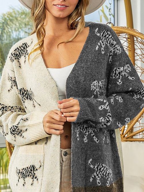 Wild Open Front Cardigan with Pockets