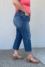 Renee Full Size Medium Wash Wide Leg Cropped Jeans