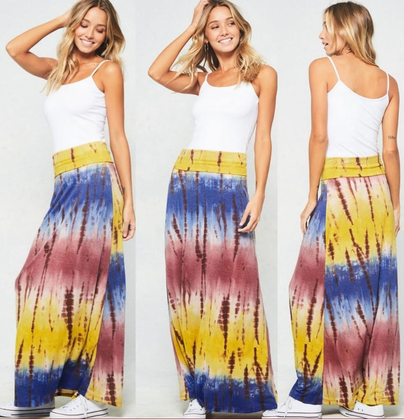 Boho hippie tie dye Skirt
