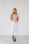 On My Mind Cropped Tencel Top- Pink