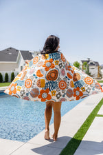 PREORDER: Luxury Beach Towel in Bright Retro Floral