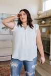 Someday Maybe Flutter Sleeve Top in Ivory