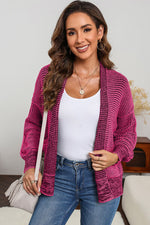 Heathered Short Open Front Cardigan